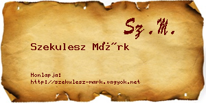 Szekulesz Márk névjegykártya